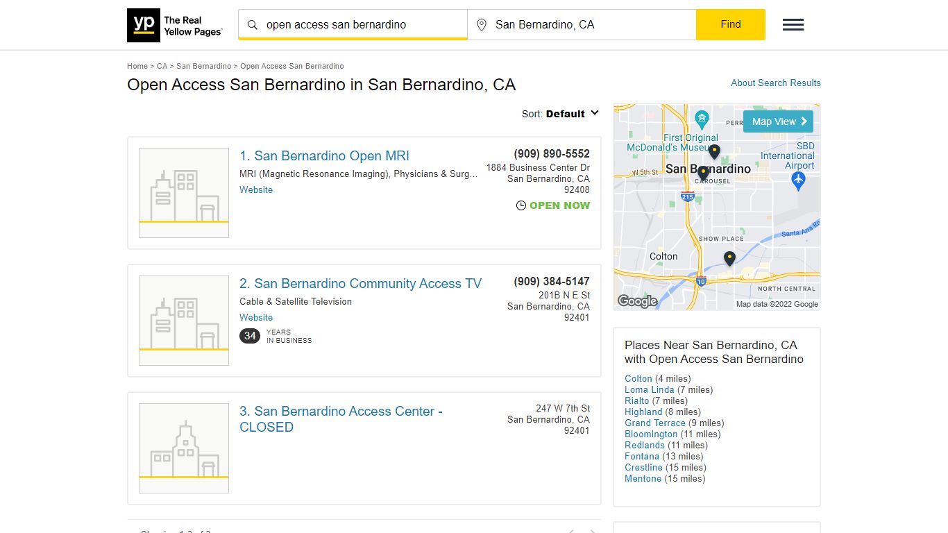 Open Access San Bernardino in San Bernardino, CA - Yellow Pages
